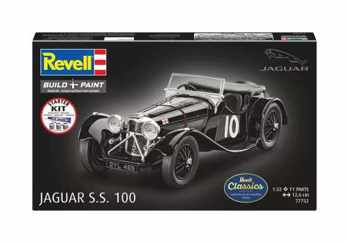 Revell Starter Kit Jaguar SS 100 – 1:32 autó makett
