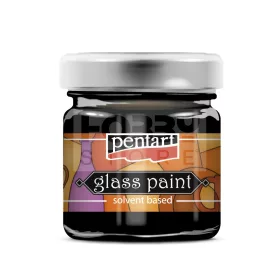 Pentart oldószeres üvegfesték - fekete 30 ml