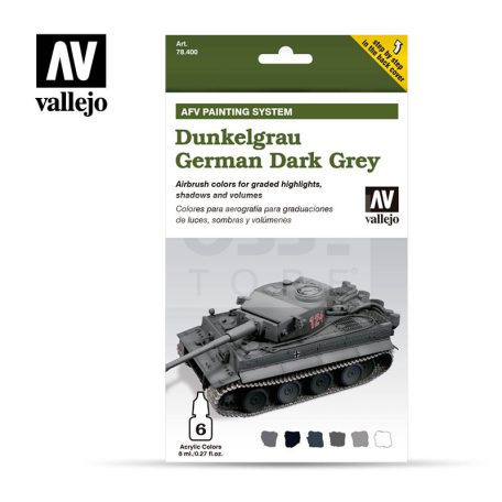 Vallejo Model Air - Dunkelgrau German Dark Grey - festékszett 78400