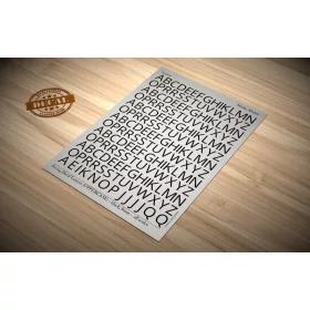   Matho Models Decal Letters (UPPERCASE) - black, 8mm – matrica