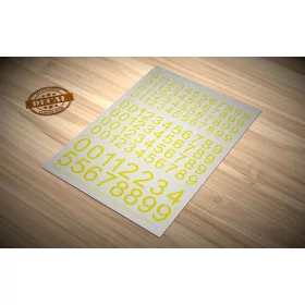 Matho Models Decal Numbers - large, yellow – matrica