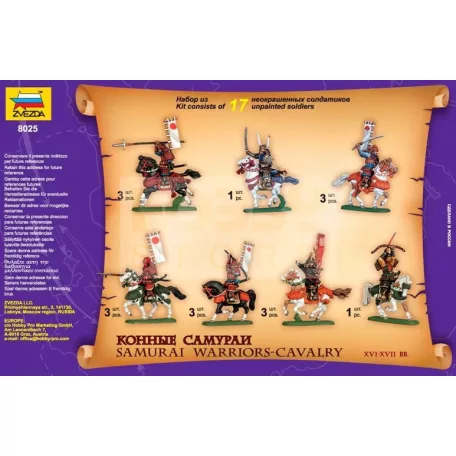 Zvezda Samurai Warriors-Cavalry makett 1:72 (8025Z)