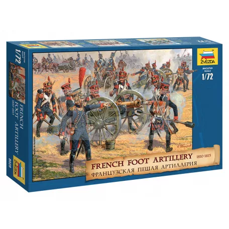 Zvezda French Foot Artillery /1812-14/ makett 1:72 (8028Z)