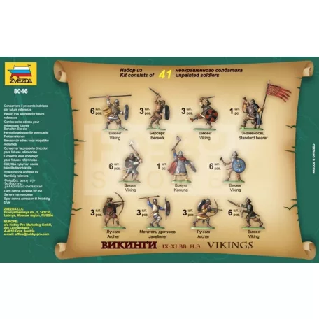Zvezda Vikings /i.u. 900-1100/ makett 1:72  (8046Z)