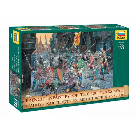 Zvezda French Infantry  Of The 100 Years War makett 1:72 (8053Z)