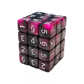   Green Stuff World 36x D6 12mm Dice - Purple Swirl D6 dobókocka szett