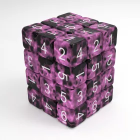   Green Stuff World 36x D6 12mm Dice - Pink Swirl D6 dobókocka készlet Rózsaszín Márvány