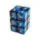 Green Stuff World 12x D6 16mm Dice - Blue Swirl D6 dobókocka készlet Kék Márvány