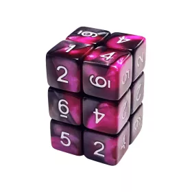   Green Stuff World 12x D6 16mm Dice - Purple Swirl D6 dobókocka készlet Lila Márvány