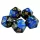 Green Stuff World 5x D20 20mm Dice - Blue Swirl Dobókocka készlet Kék Márvány