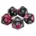 Green Stuff World 5x D20 20mm Dice - Purple Swirl Dobókocka készlet Lila Márvány