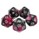 Green Stuff World 5x D20 20mm Dice - Purple Swirl Dobókocka készlet Lila Márvány