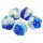 Green Stuff World 5x D20 20mm Dice - Blue White Dobókocka készlet Kék–Fehér Márvány
