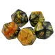Green Stuff World 5x D20 20mm Dice - Amber Swirl Dobókocka készlet Borostyán Márvány