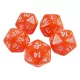 Green Stuff World 5x D20 20mm Dice - Orange Dobókocka készlet Narancssárga