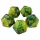 Green Stuff World 5x D20 20mm Dice - Green Swirl Dobókocka készlet Zöld Márvány