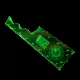 Green Stuff World Gaming Measuring Tool - Fluor Green 8 inches luoreszkáló zöld akril wargame mérőeszköz