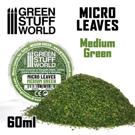Green Stuff World Micro Leaves - Medium green Mix