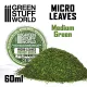 Green Stuff World Micro Leaves - Medium green Mix