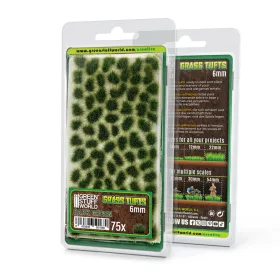 Green Stuff World Static Grass Tufts 6 mm - Dark Green