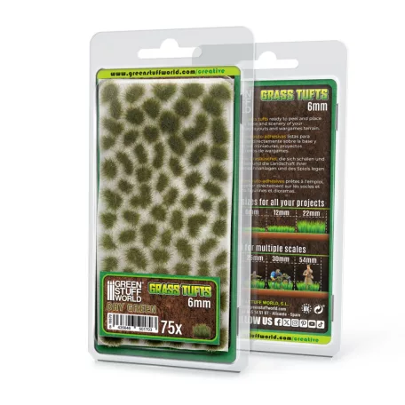 Green Stuff World Static Grass Tufts 6 mm - Dry Green