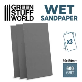   Green Stuff World Wet water proof SandPaperô180x90mm - 600 grit