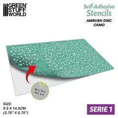 Gree Stuff World Self-adhesive stencils - Ambush Disc Camo