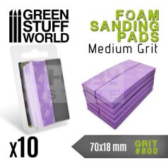   GreenStuffWorld 800-as finomságú csiszoló szivacs (Foam Sanding Pads 800 grit) 8435646502724ES