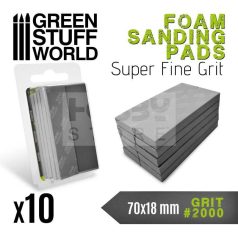   GreenStuffWorld 2000-as finomságú csiszoló szivacs (Foam Sanding Pads 2000 grit) 8435646502748ES