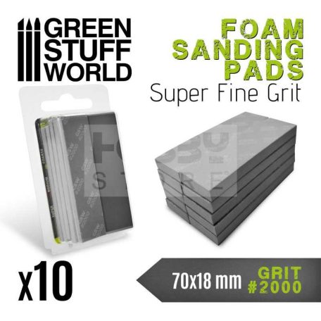 GreenStuffWorld 2000-as finomságú csiszoló szivacs (Foam Sanding Pads 2000 grit) 8435646502748ES
