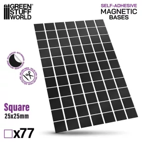   Green Stuff World Square Magnetic Sheet SELF-ADHESIVE 25x25mm – öntapadós négyzet mágneslap modellezéshez
