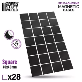   Green Stuff World Square Magnetic Sheet SELF-ADHESIVE 40x40mm – öntapadós négyzet mágneslap modellezéshez