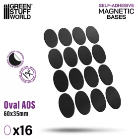  Green Stuff World Oval Magnetic Sheet SELF-ADHESIVE 60x35mm – öntapadós ovális mágneslap modellezéshez