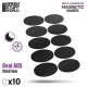 Green Stuff World Oval Magnetic Sheet SELF-ADHESIVE 90×52 mm – öntapadós ovális mágneslap figuratalpakhoz