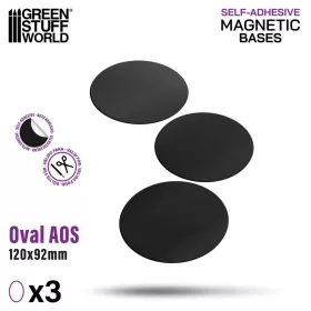   Green Stuff World Oval Magnetic Sheet SELF-ADHESIVE 120x92mm – öntapadós ovális mágneslap modellezéshez