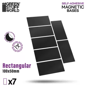   Green Stuff World Rectangular Magnetic Sheet SELF-ADHESIVE -  100x50mm