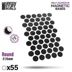   Green Stuff World Round Magnetic Sheet SELF-ADHESIVE 25mm – öntapadós kerek mágneslap modellezéshez