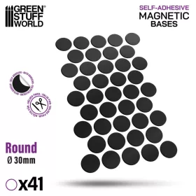   Green Stuff World Round Magnetic Sheet SELF-ADHESIVE 30mm – öntapadós kerek mágneslap modellezéshez