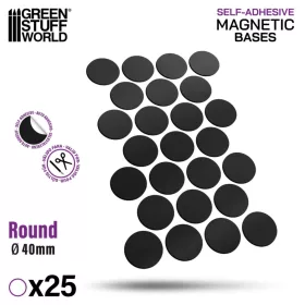   Green Stuff World Round Magnetic Sheet SELF-ADHESIVE 40mm – öntapadós kerek mágneslap modellezéshez
