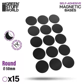   Green Stuff World Round Magnetic Sheet SELF-ADHESIVE 50mm – öntapadós kerek mágneslap modellezéshez