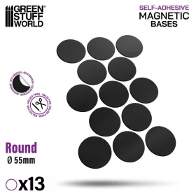   Green Stuff World Round Magnetic Sheet SELF-ADHESIVE 55mm – öntapadós kerek mágneslap modellezéshez