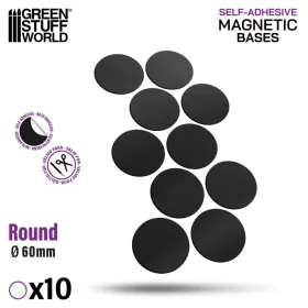   Green Stuff World Round Magnetic Sheet SELF-ADHESIVE 60mm – öntapadós kerek mágneslap modellezéshez