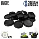 Green Stuff World Hollow Plastic Bases - BLACK 32mm