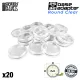 Green Stuff World Hollow Plastic Bases - TRANSPARENT 32mm