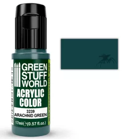   Green Stuff World Acrylic Color Arachnid Green 17ml – matt sötétzöld akrilfesték