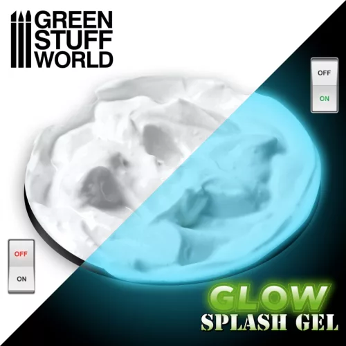 Green Stuff World Splash Gel - Spectral Blue – sötétben kéken világító akril effektgél