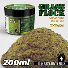   Green Stuff World Static Grass Flock 2-3mm - SAVANNA PASTURE - 200 ml