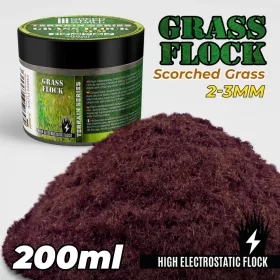   Green Stuff World Static Grass Flock 2–3mm SCORCHED BROWN 200ml – perzselt barna rövid statikus terepfű