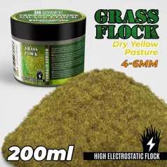   Green Stuff World Static Grass Flock 4-6mm - DRY YELLOW PASTURE - 200 ml