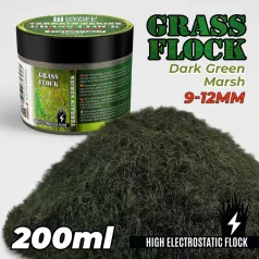   Green Stuff World Static Grass Flock 9-12mm - DARK GREEN MARSH - 200 ml